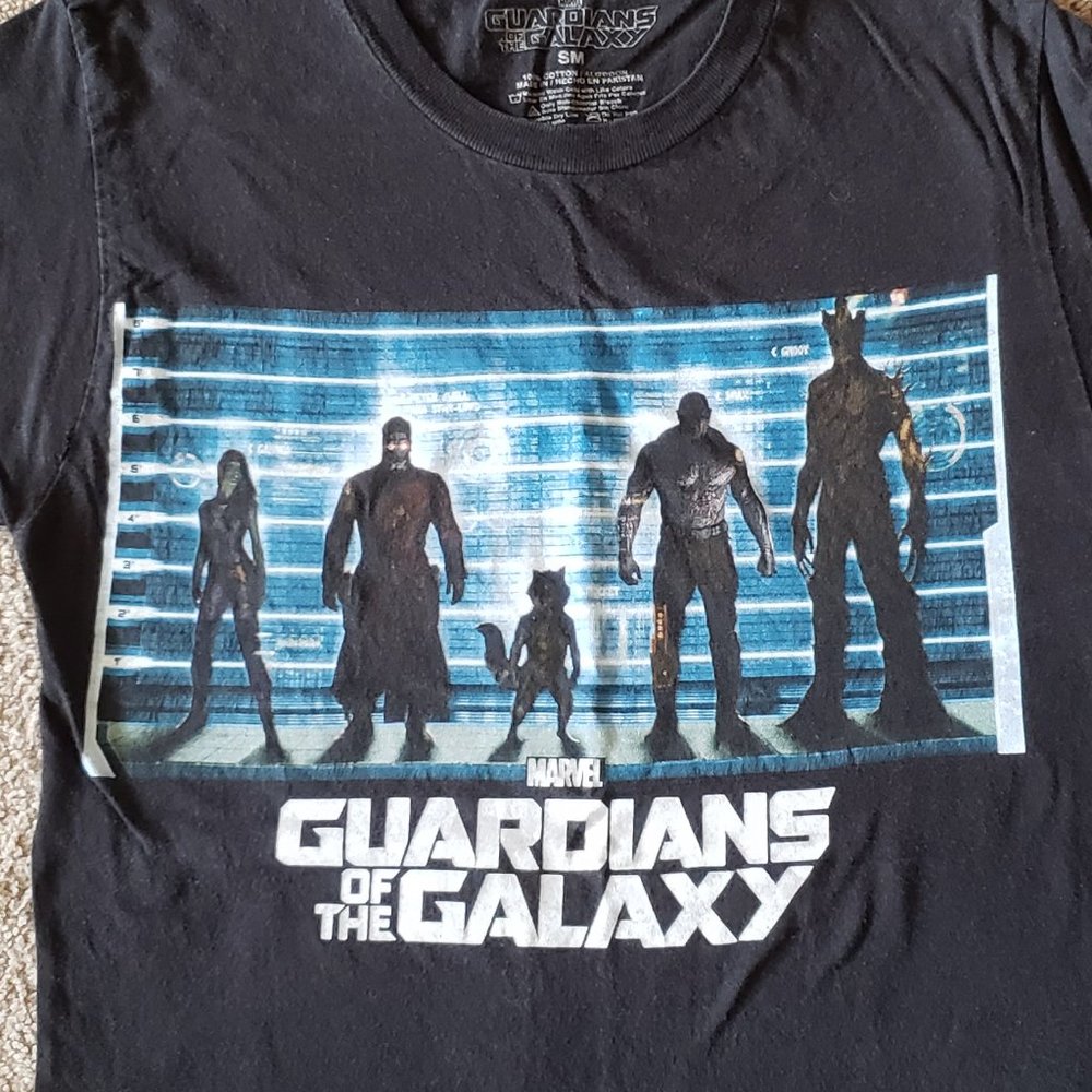 Guardians of the Galaxy wanted poster line-up graphic tee Marvel comics - Picture 2 of 4